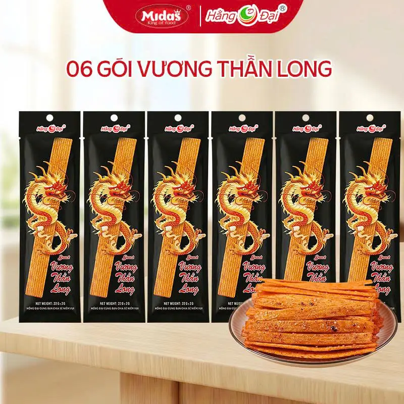 【TẶNG QUÀ ĐƠN TỪ 119K】 Combo 6 Vương Thần Long que cay thơm cay ngon hấp dẫn ăn vặt cổng trường que cay