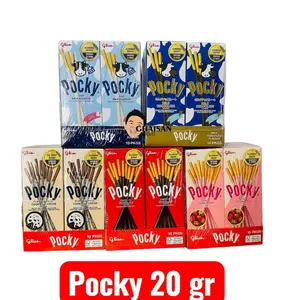 Pocky minipack  21g x 10 pcs biskuit cokelat cemilan krim Strawberry Cookies