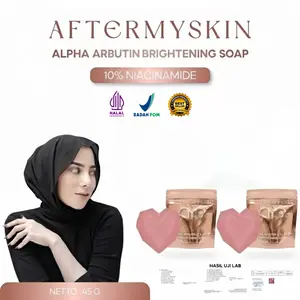 AFTERMYSKIN - 2 Pcs Alpha Arbutin Collagen Brightening Soap | Sabun Pemutih Badan Mencerahkan Kulit