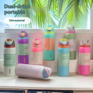 New owala same style water bottle FreeSip cup 32oz 950ml thermal wear thermos tumbler thermo flask with straw kids smoothsip stainless steel bpa free mug coffee woman men vacuum replacement original item authentic real Genuine official store