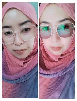Product Review of Z&Y Frame Kacamata Minus Wanita B8906 Lensa Lensa Anti Radiasi Anti Blueray Photocromic Bluecromic Super Ringan Mines Fashion Korea Biru Eyewear Glasses from i** 1
