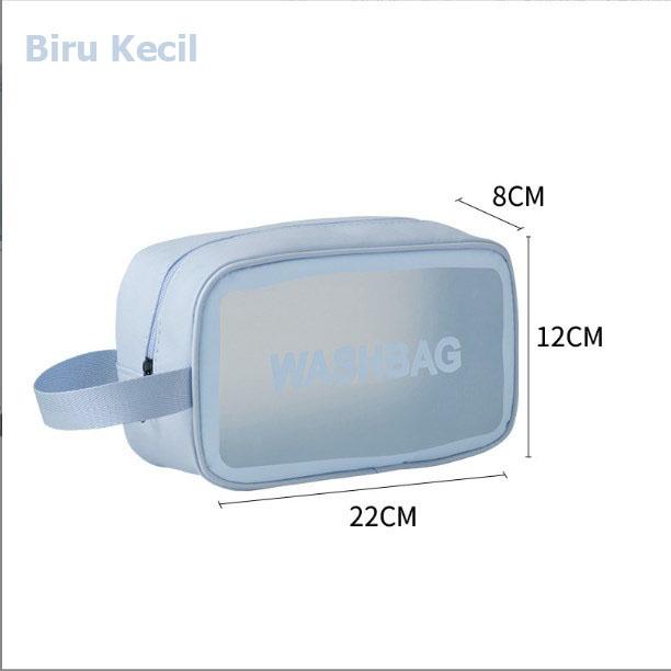 Penyimpanan Kosmetik Transparan WASHBAG Waterproof High Quality - Travel Organizer Bag 7