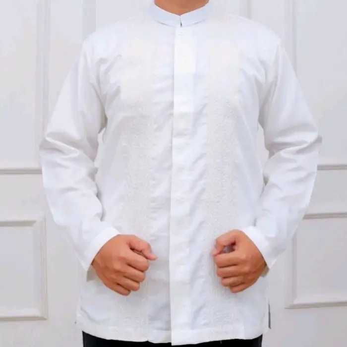 Miliki Segera Baju Koko Pria Dewasa Jumbo Lengan Panjang Bordir A6