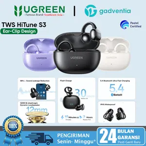 UGREEN Premium HiTune S3 Open Ear Clip True Wireless Earbuds TWS Bluetooth 5.4 Sports Earphones Headphones in Mic 45785