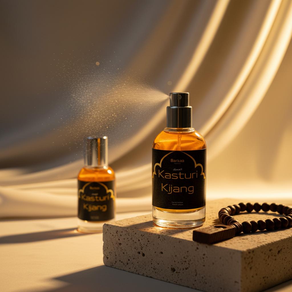 Parfum Kasturi Kijang Premium Spray - 2 Botol + Bonus Tasbih 35ml Parfum Sholat Minyak Kasturi Original Tahan Lama