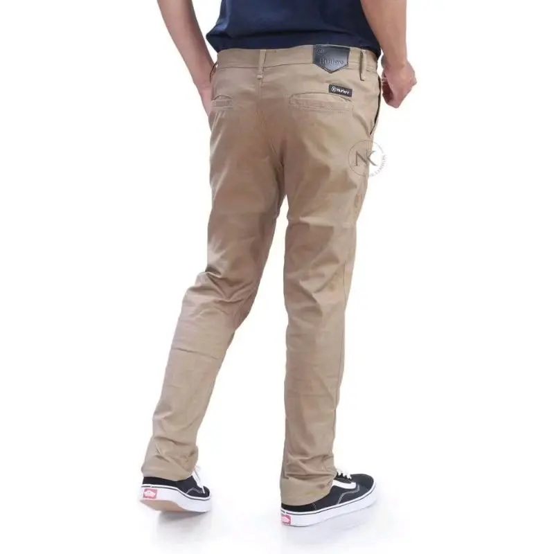 Celana Chino Panjang Slimfit Pria Hitam Abu Moca Cream Bahan Lentur Enak Dipakai Jalan Formal dll Santai Dewasa Distro 4