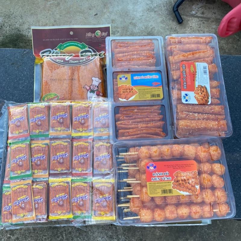 [30] Combo 5 Món Bánh Pò Quẩy hộp, Bánh pò xiên vừng, Bánh pò miếng vừng,60 Gói Sườn Dê Hằng Đại,Hằng Đại Miếng Loại Ngon- Ăn vặt tuổi thơ- Ăn vặt cùng chann