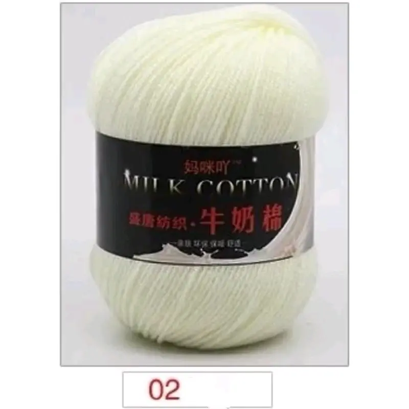 Milk cotton 3ply / Benang rajut katun  3ply 1