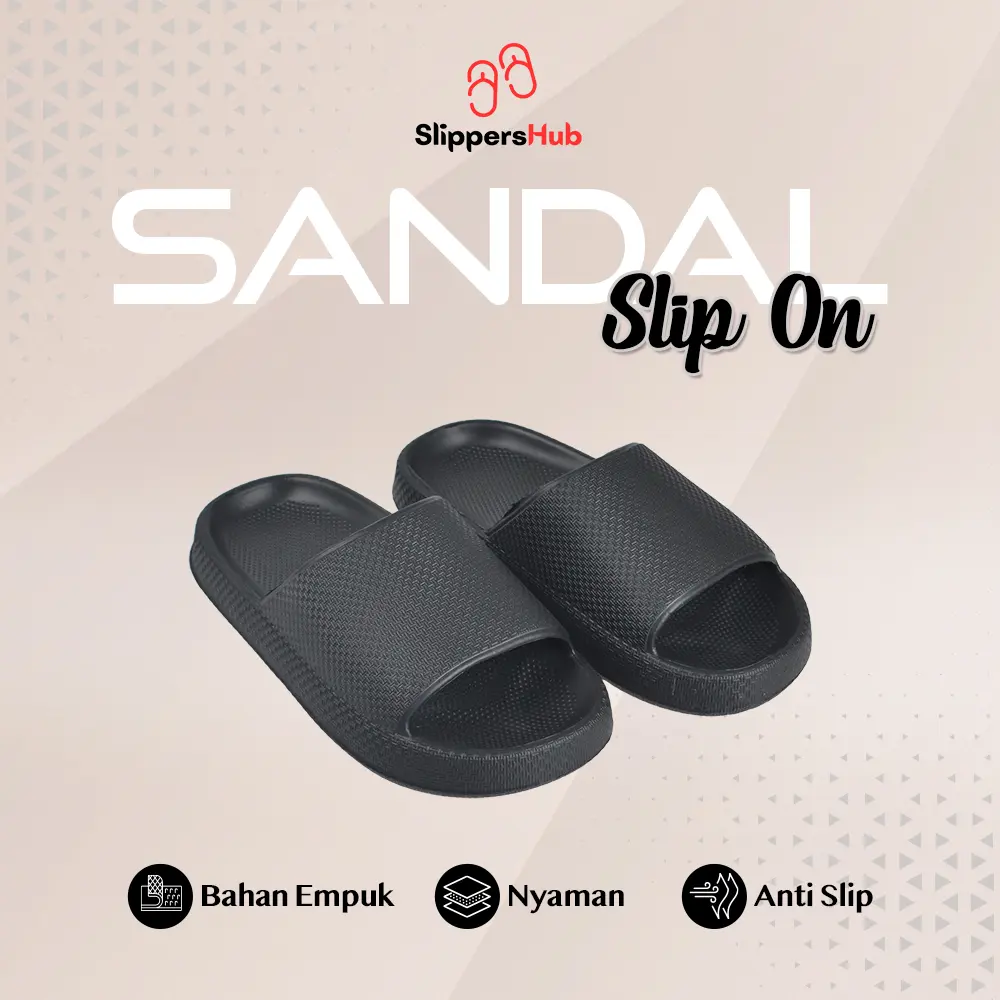 Slippers Hub - Sendal Selop Kaki Fashion Wanita Anti Licin / Sandal Nyaman Empuk