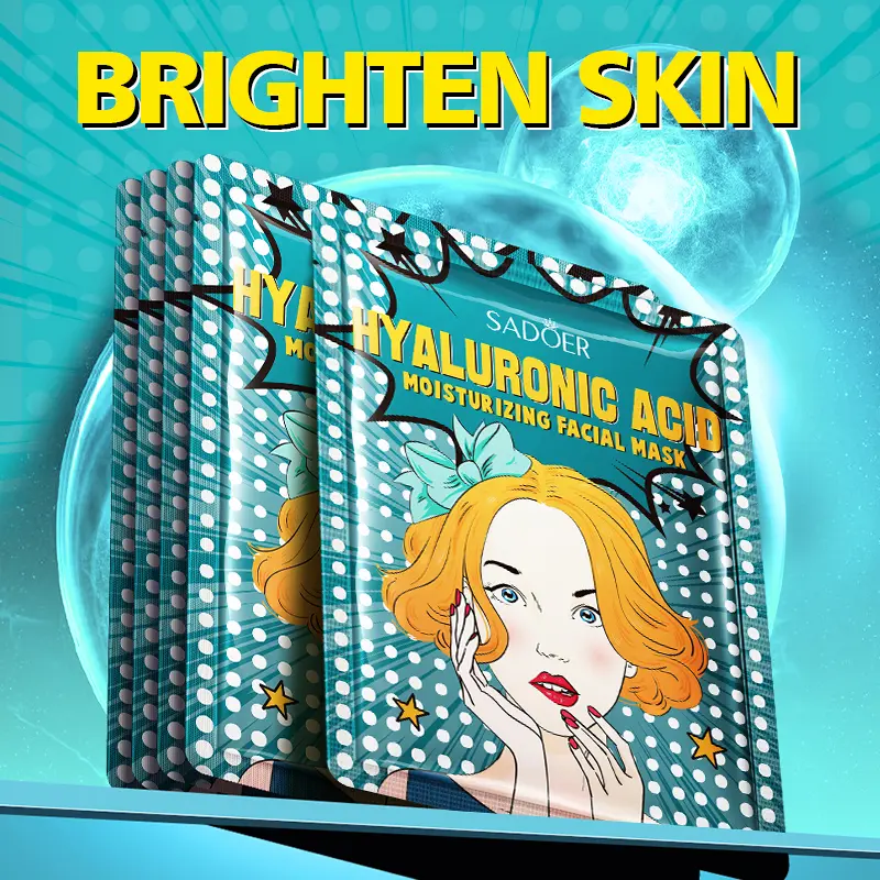 Hyaluronic Acid Moisturizing Face Mask Skincare Repair Comfort Skin Repair Moisture Moisturizer Moisturize Hydrate