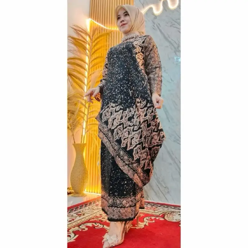 Stelan dres wajik rok PREMIUM VISCOSE (SEMI SUTRA)9906 Formal Mewah
