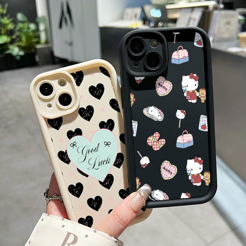 Casing Hp Untuk Realme C55 Realme Narzo N55 Casing Hp Kasing Kesing Cesing Silikon Softcase Case Pola kartun anak kucing / cinta Kualitas unggul Kasingg ponsel Tahan drop 6