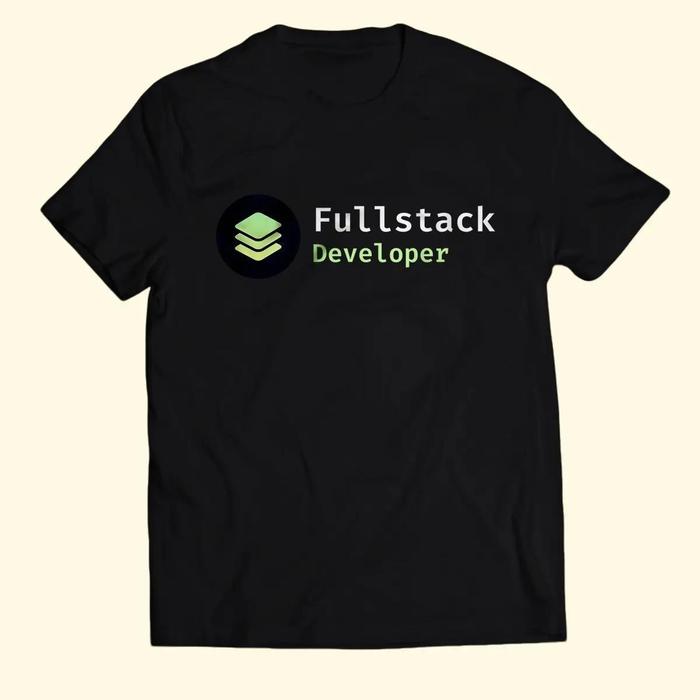 Jual Kaos Cowok Distro Programmer FULLSTACK DEVELOPER Baju Pria Sablon ...