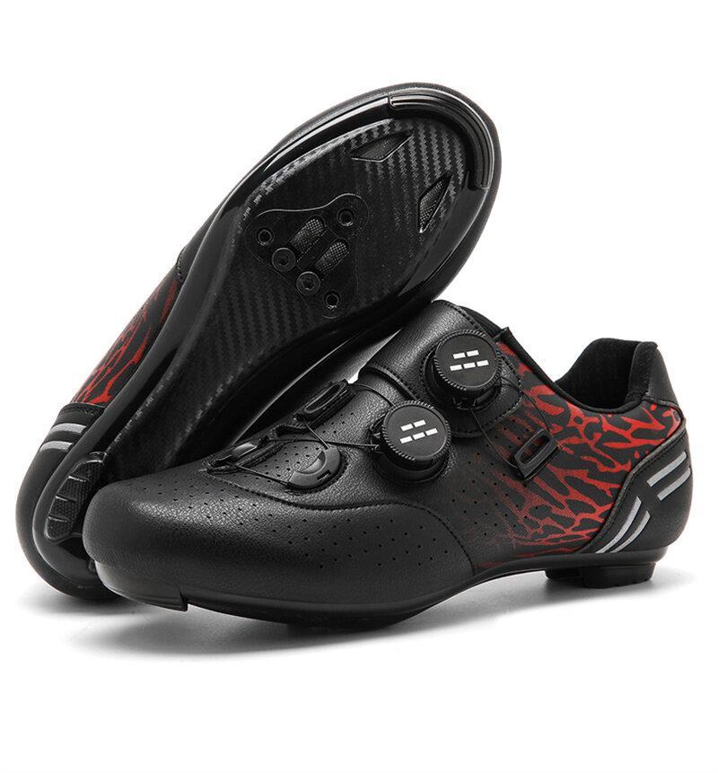 Product Introduction of 36-48 Outdoor Road Bike Non-locking Cycling Shoes New Biking Shoes for Men Double Button Road Mountain Shoes Bicycle Shoes Women Non-slip Sports Shoes 25