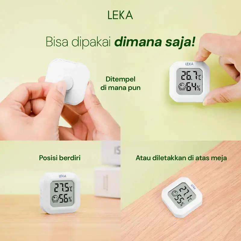 LEKA HM6005 Mini Humidity Meter - Hygrometer Thermometer Ukur Lembab Ruangan 4