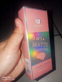 Product Review of 【CUCI GUDANG】MAGEFY 2-IN-1 Lipstik  / Matte Liquid Lipstick / Lip Lembut Tahan Lama Pelembab Pigmentasi Tinggi 12 Colors 8016 from s**a s**n 0