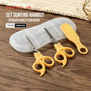 Sakumini Baby Hair Cut Scissors Gunting Potong Rambut Anak Bayi Set 3in1 Sisir