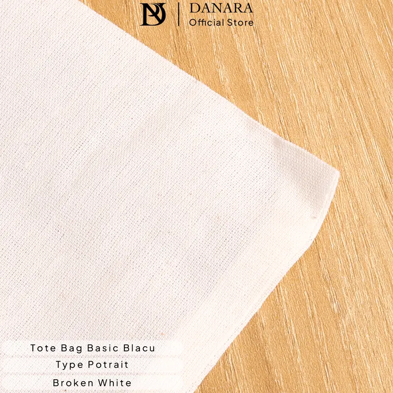DANARA Tote Bag Basic Blacu Polos Type Potrait 25X30 - Broken White 3