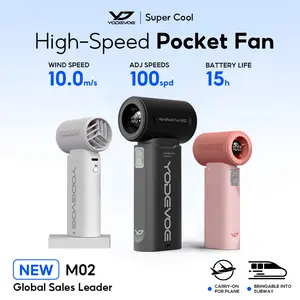 Yodevoe M02 Mini kipas 100 Gear Wind High-speed kipas angin Adjustable Turbo kipas tangan