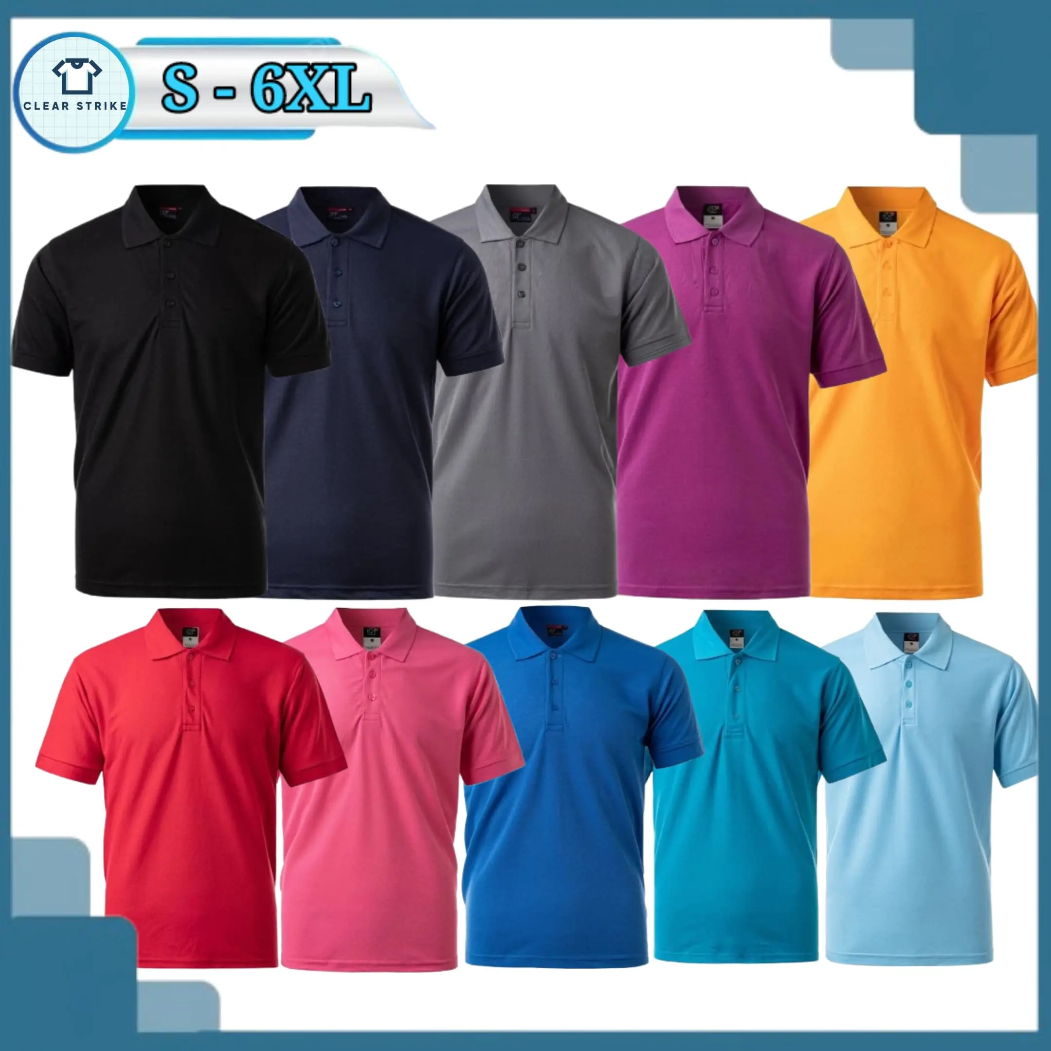 Unisex Honeycomb Polo Comfy Cotton Polyester Plain Shirt - LCP | 10 COLOURS