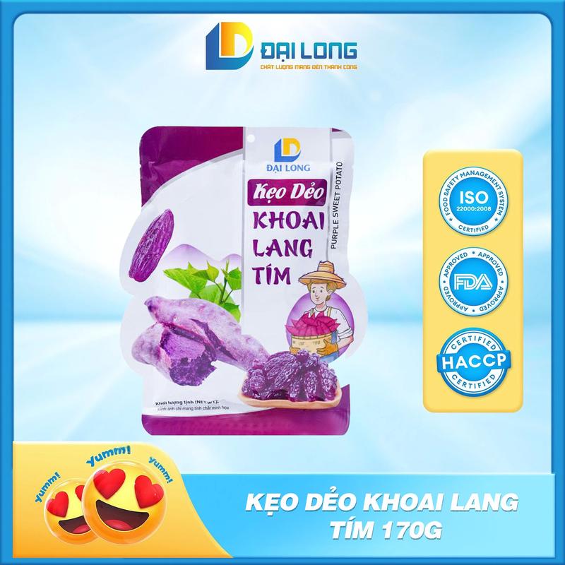   Gói 170g  Kẹo khoai lang dẻo ĐẠI LONG dẻo ngọt đậm vị khoai lang 