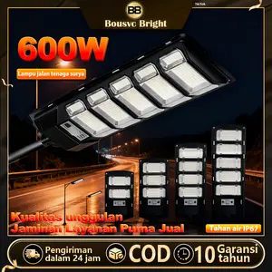 【Garansi 10 Tahun】Lampu Jalan Tenaga Surya 600W 400W LED Sensor Gerak Badai Umur Panjang Tahan Debu 0 Biaya ListrikTahan angin kencang Mati otomatis Tahan Badai  Efisiensi Konversi Tinggi   Aman Digunakan  untuk Desa  Lampu sensor gerak