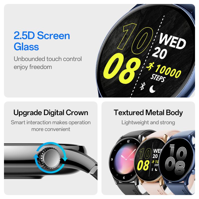 Aolon GTR3 jam smartwatch Tangan Pria Layar 1.43'' Bluetooth5.3 Ultra tipis 8.8 mmTahan Lama Tahan Air Debu Layar Monitor Amoled 100+ Mode Olahraga Large Screen Wireless Call Long Battery Life IP68 Waterproof Mendukung tampilan luar layar AOD strava 3