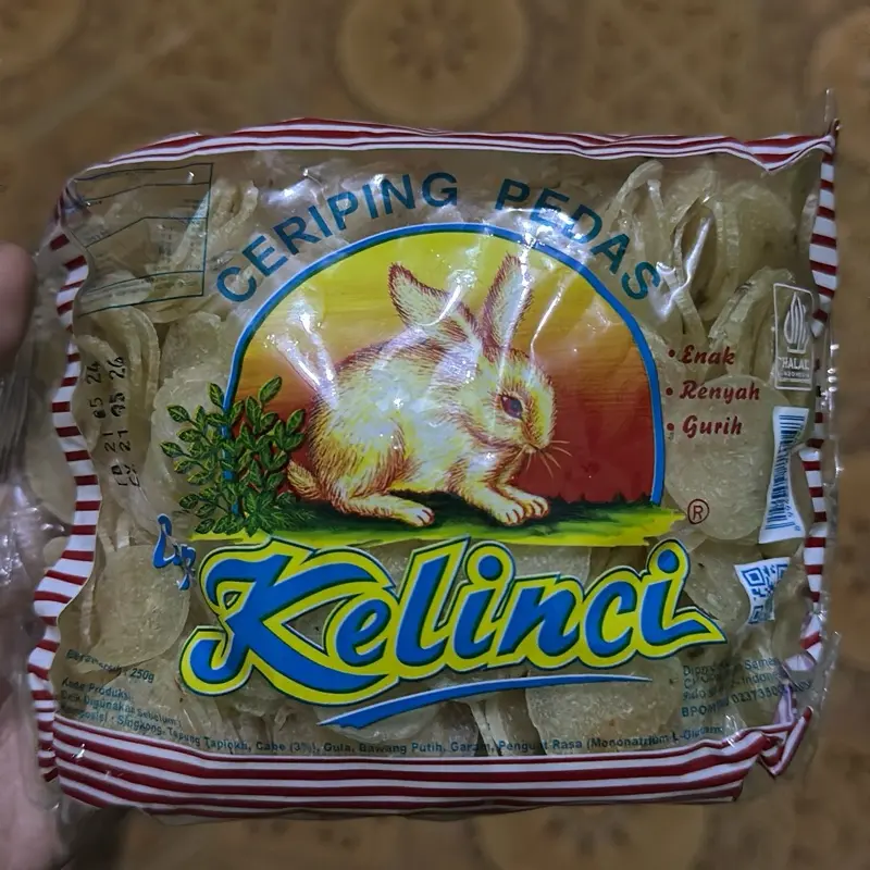 Ceriping pedas kelinci 250g murah rasa gurih enak cocok untuk cemilan