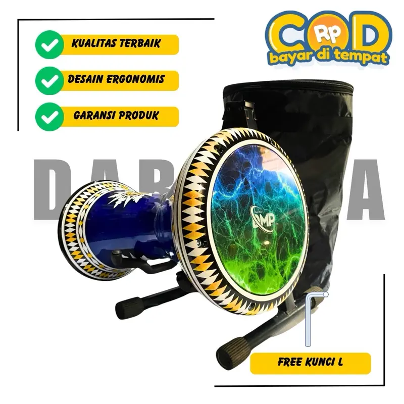 COD Darbuka 8 inch Motif + Tas dan Kunci L 0