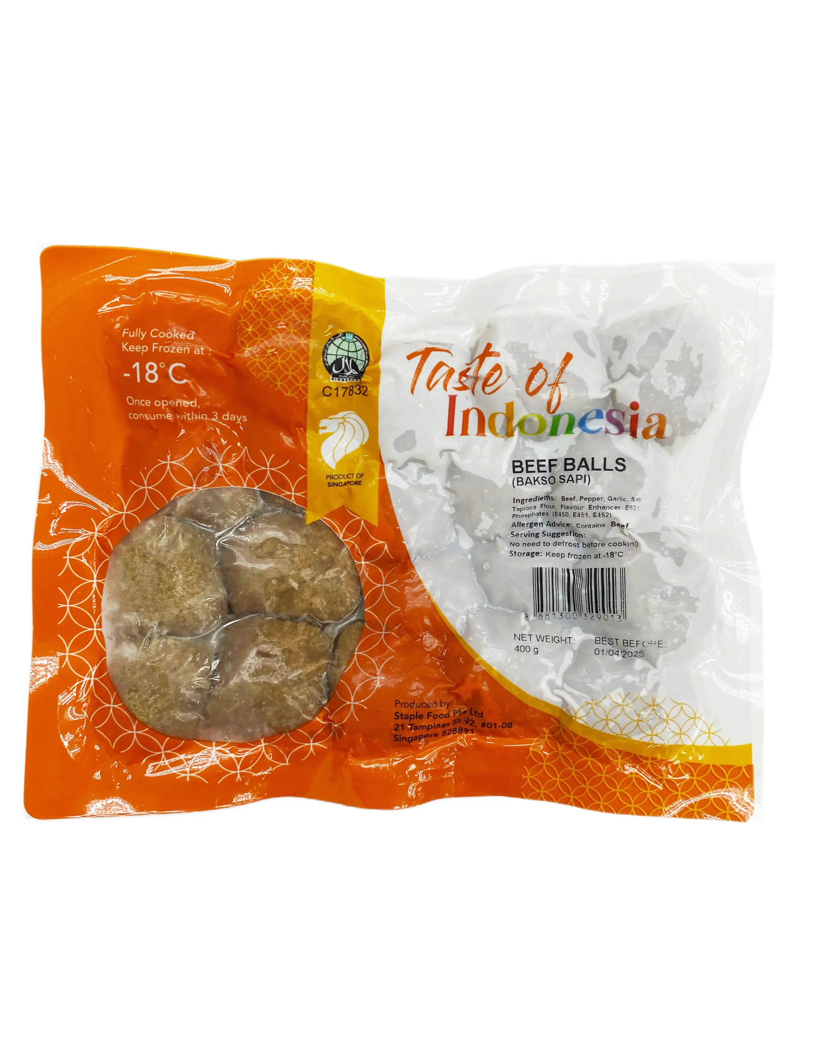 Taste of Indonesia (T.O.I) Beef Ball 400gr (Bakso Sapi)