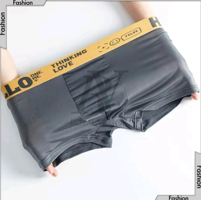 CELANA DALEM PRIA /Cd bekam Random Boxer Karet Dewasa Lembut Hitam Katun Remaja Pendek Kotak Cowok 4