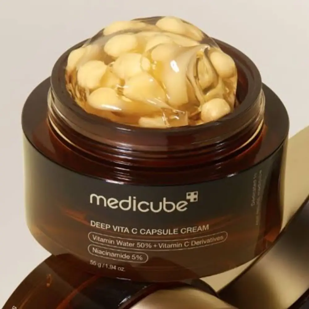 Medicube Deep VITA C Capsule Cream- Liposome Capsules For Wrinkles, Whitening, Skin Radiance - Transparent Gel for Glow Hydration Hydrating skin - Korean Skin Care 55g