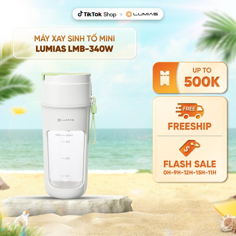 Máy xay sinh tố mini Lumias LMB-340W - 55W dung tích xay tối đa 340ml kèm ống hút