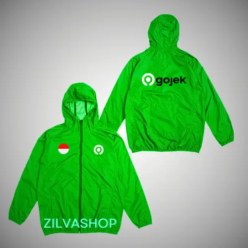 Jaket Jakey Go(Jek) | Jakey Ojol Go(Jek) Waterproof | Jaket Windbreaker Waterproof Tebal Tahan Air & Angin | Jaket Gojek Garuda