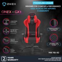 Gambar ONEX GX3 Premium Quality Gaming Chair Kursi Gaming YOUTUBER GAME MERAH - hitam, Standar dari SUPERMASSIVE INDONESIA Kota Administrasi Jakarta Utara 1 Tokopedia