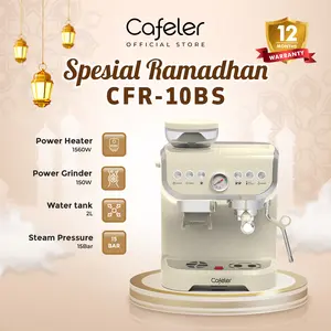 Coffee Maker Espresso Mesin Single Heater Sistem Mesin Kopi Espresso Grinder 51MM Cafeler