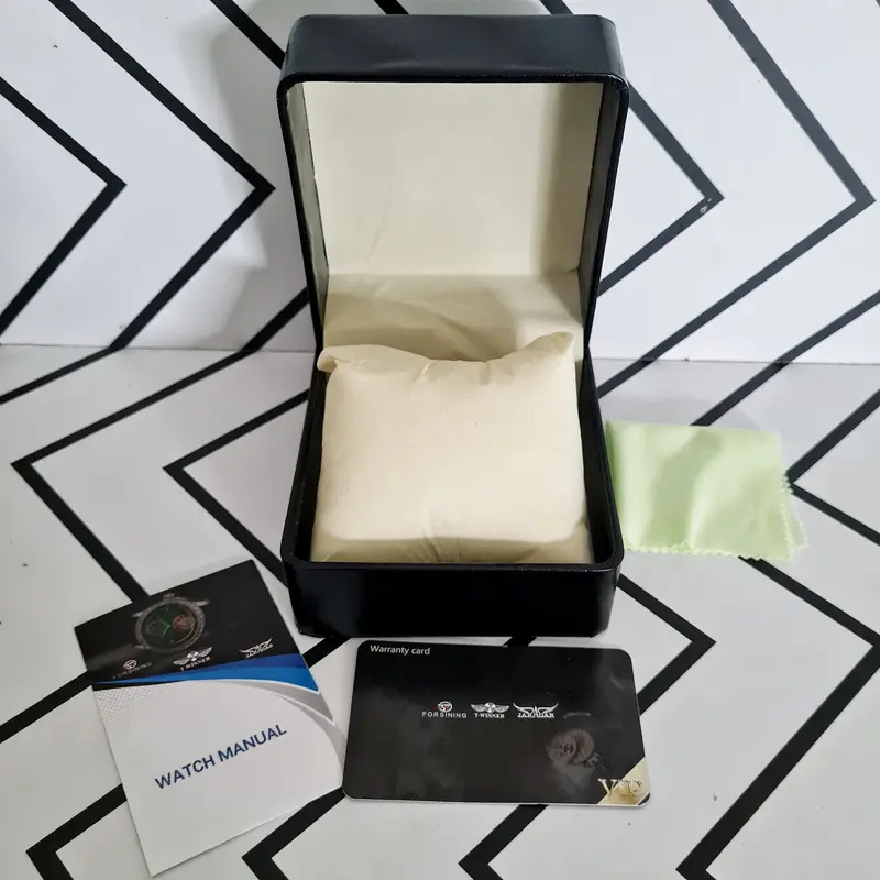 Jam Tangan Pria Original FORSINING Invisible Automatic Otomatis Mechanical Mekanik Skeleton Tali Kulit Hitam Black Leather Anti Air Water Resist Watches 5
