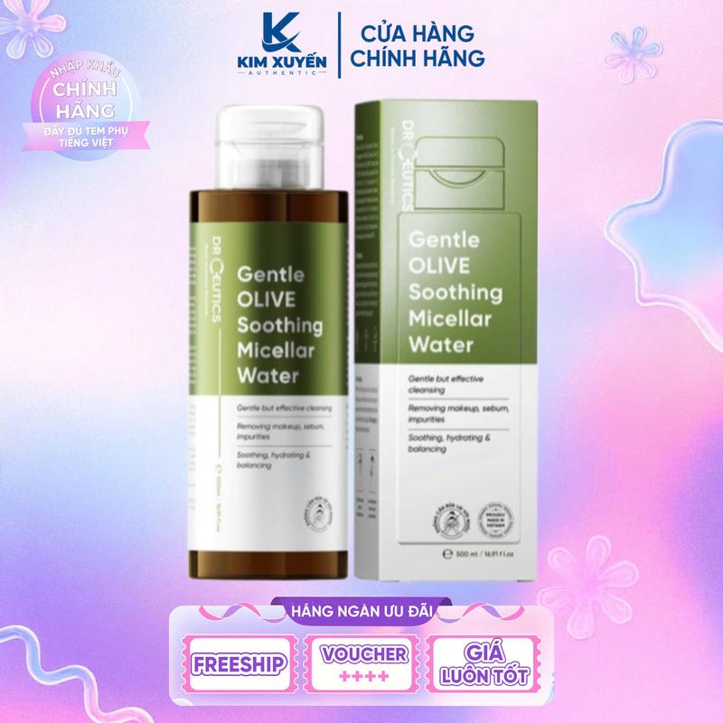 SOOTHING Nước tẩy trang Dr Ceutics Gentle Olive Soothing Micellar Water 500ML