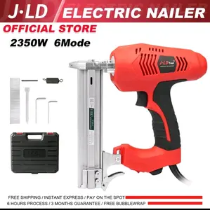 JLD Mesin Paku Tembak Listrik 1-6Mode , paku tembak jok motor / mesin paku tembak untuk kain sofa / nailgun listrik BISA COD Kayu Kuat