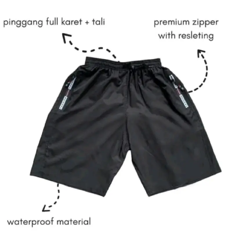 PROMO BESAR!!! CELANA PENDEK MICRO SPORT paket termurah 100 ribu dapat 4 pcs saku resleting kiri kanan Parasut 3