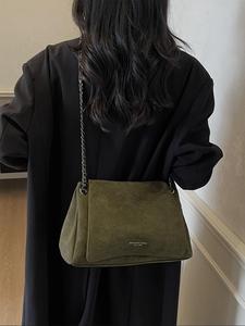 Bolsa Tote de Moda Vintage en Tela de Gamuza de Color Sólido con Solapa y Cierre Magnético, de Gran Capacidad, Perfecta para Oficina, Universidad, Trabajo, Negocios, Viaje