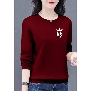 Baju Lengan Panjang Wanita Logo New NY / Kaos Sweatshirt Wanita /Atasan Wanita / Kaos Wanita Lengan Panjang