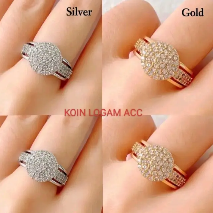 Cincin Koin Motiv Terbaru Berlapis Emas ANTI KARAT Rings Perhiasan
