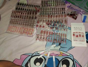 Product Review of COD Gradient European French Fashion Solid Colour Nail Art Pieces Short Removable Reusable 24 Pieces【Free Jelly Glue】 from ❤**A m** L**e ❤** 2