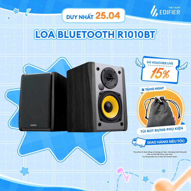 Bộ loa Bluetooth EDIFIER R1010BT công suất 24W - Kết nối hai thiết bị Bluetooth đa điểm - Gỗ cổ điển | Hàng chính hãng Bảo hành 15 tháng Củ Loa Nghe Nhạc