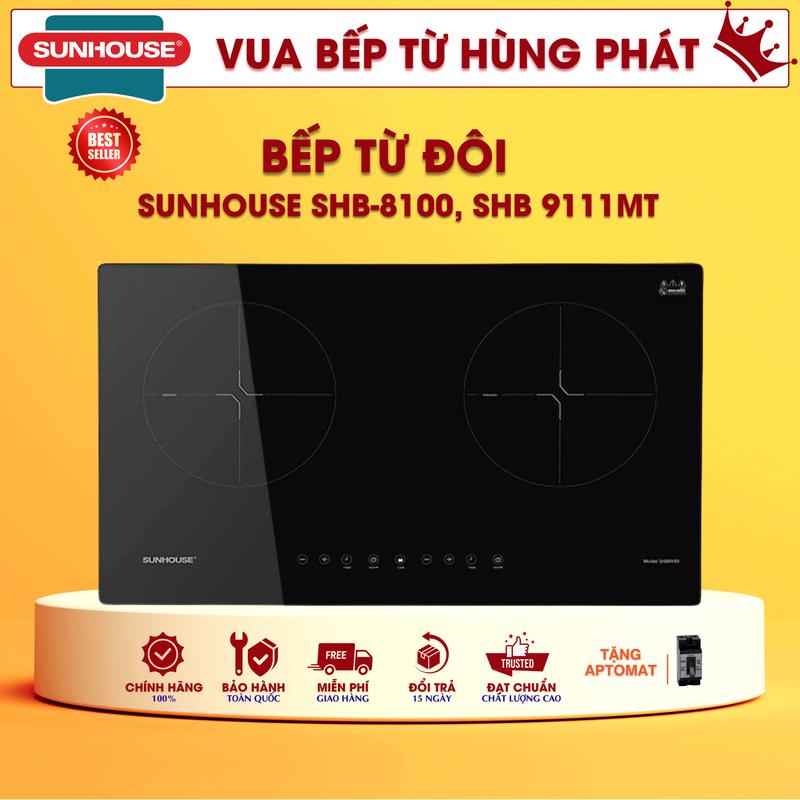 Bếp Từ Đôi SUNHOUSE SHB-8100, SHB-9111MT - Bảo Hành 3 Năm Chính Hãng