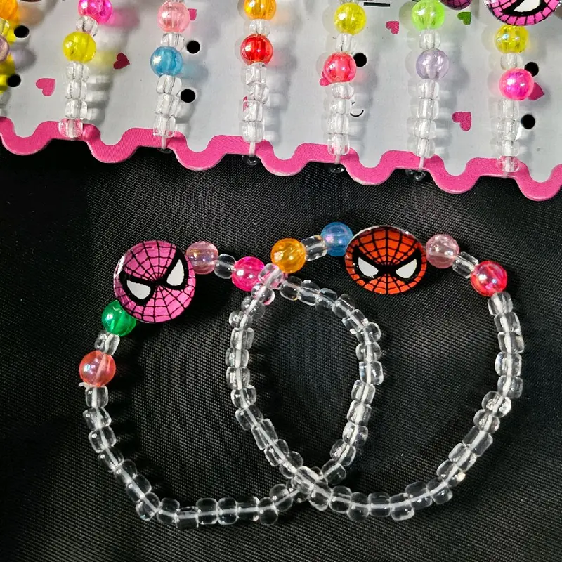 Gelang Mute Manik Karakter Tali Karet harga /1lusin (12pcs) 2