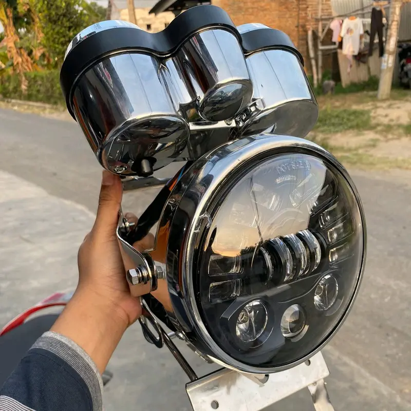PAKET LAMPU NINJA FULL SET TINGGAL PASANG MP/TIGER NINJA VXION Motorcycle Daymaker Besi 0