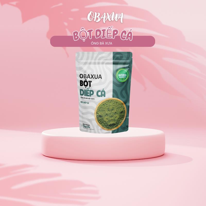 Bột Diếp Cá Obaxua - 75gr 250Gr: Dưỡng Ẩm Da Làm Đẹp Da Cho Mặt