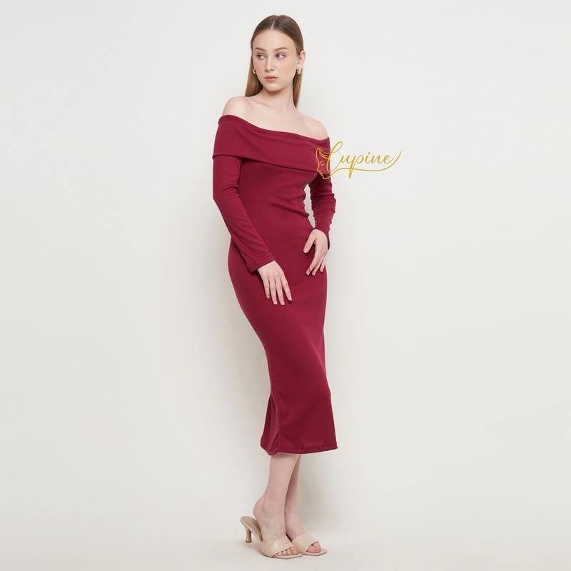 Callie Sexy Sabrina Long Dress - Bodycon Press Body - Dress Sabrina Kondangan Party 2
